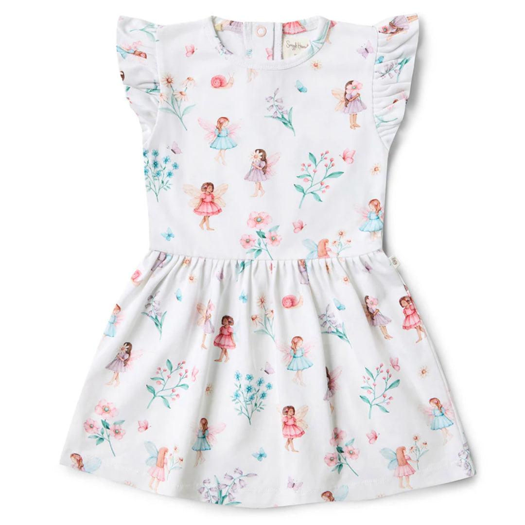 SNUGGLE HUNNY ORGANIC DRESS - FAIRY GARDEN