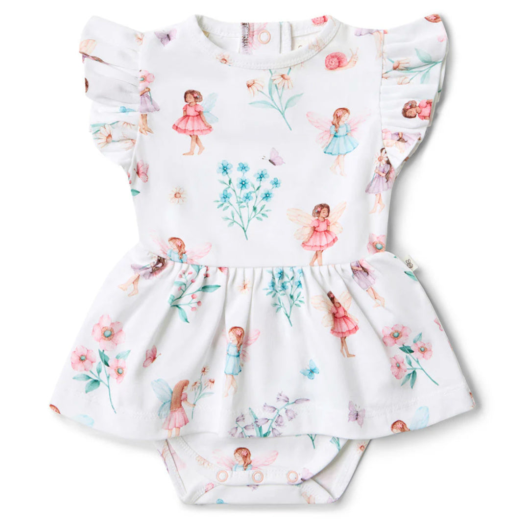 SNUGGLE HUNNY ORGANIC DRESS - FAIRY GARDEN