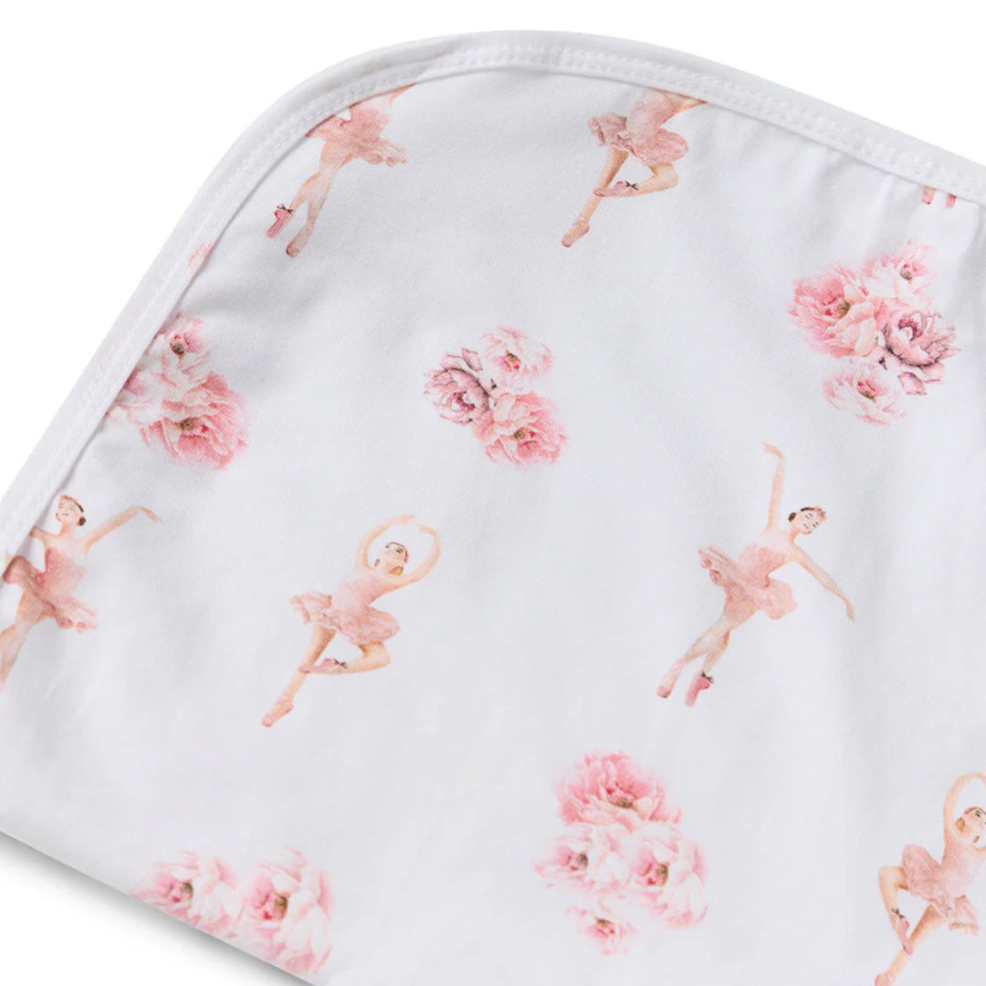 SNUGGLE HUNNY ORGANIC JERSEY WRAP AND TOPKNOT SET - BALLERINA