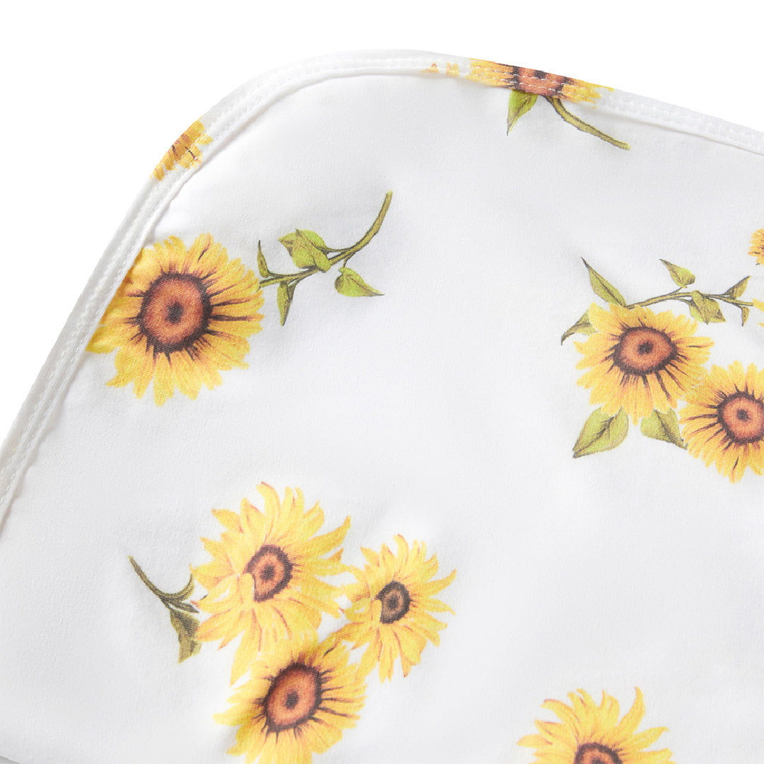 SNUGGLE HUNNY ORGANIC JERSEY WRAP AND TOPKNOT SET - SUNFLOWER