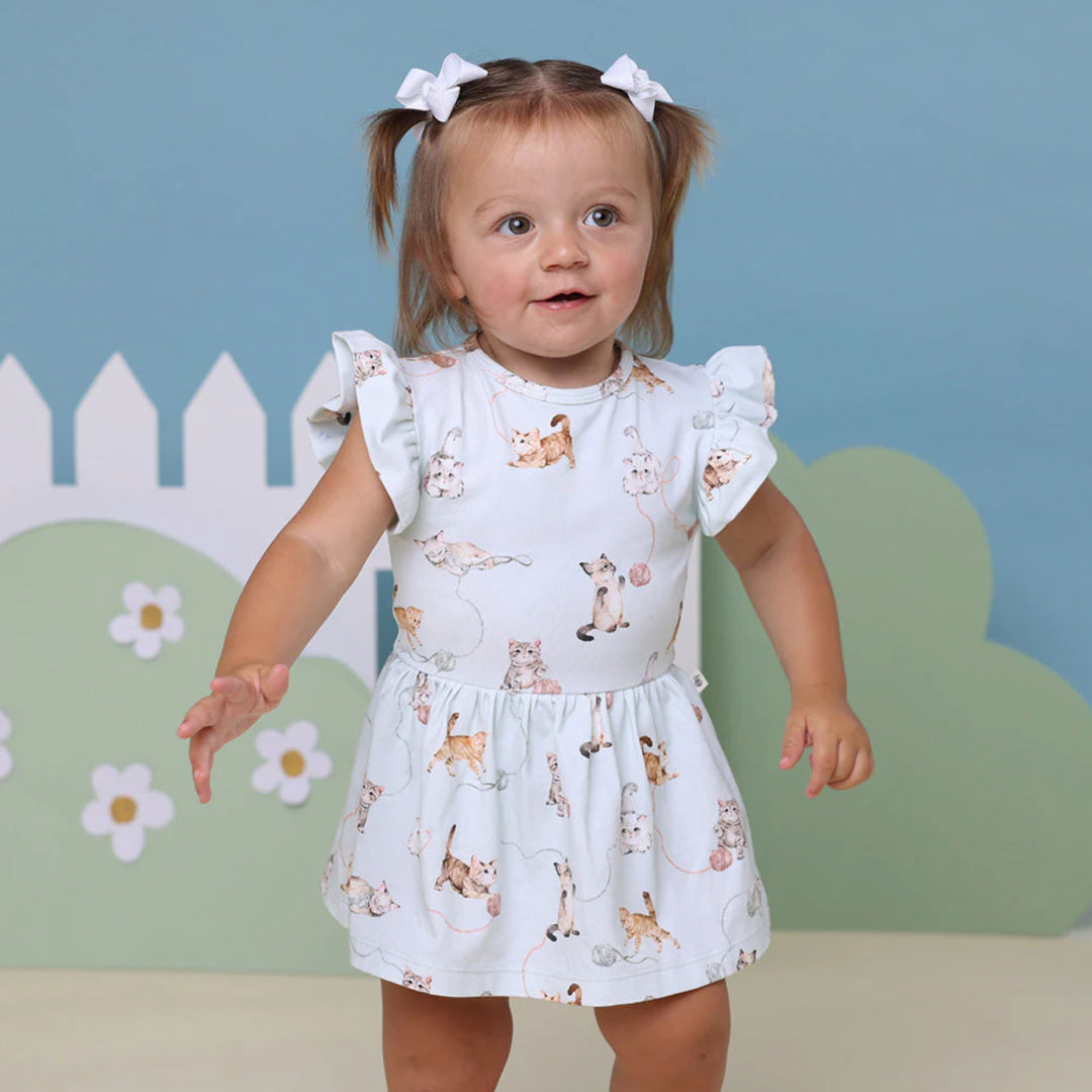 SNUGGLE HUNNY ORGANIC DRESS - KITTENS