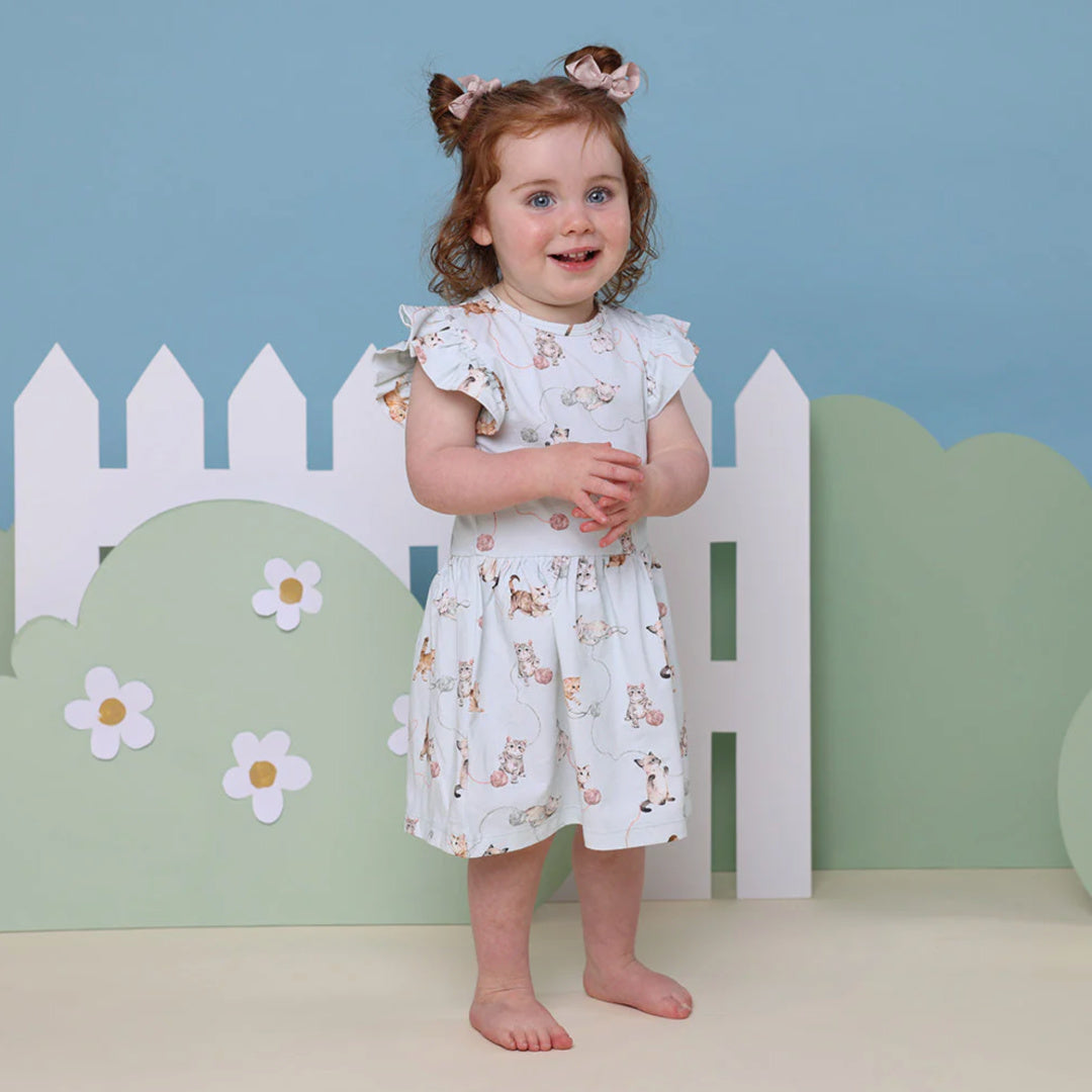 SNUGGLE HUNNY ORGANIC DRESS - KITTENS