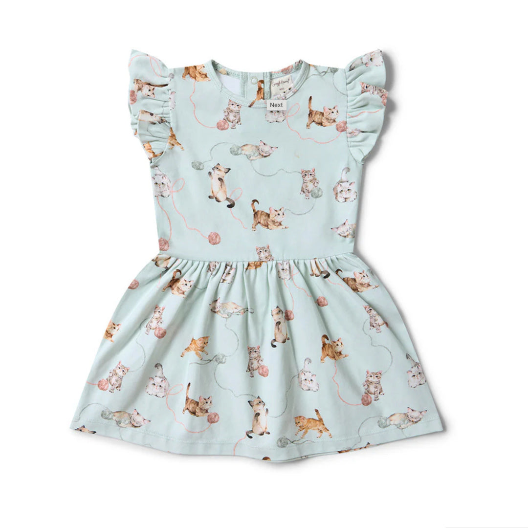 SNUGGLE HUNNY ORGANIC DRESS - KITTENS