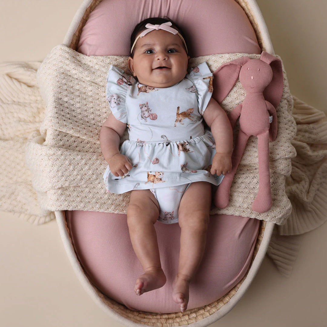 SNUGGLE HUNNY ORGANIC DRESS - KITTENS