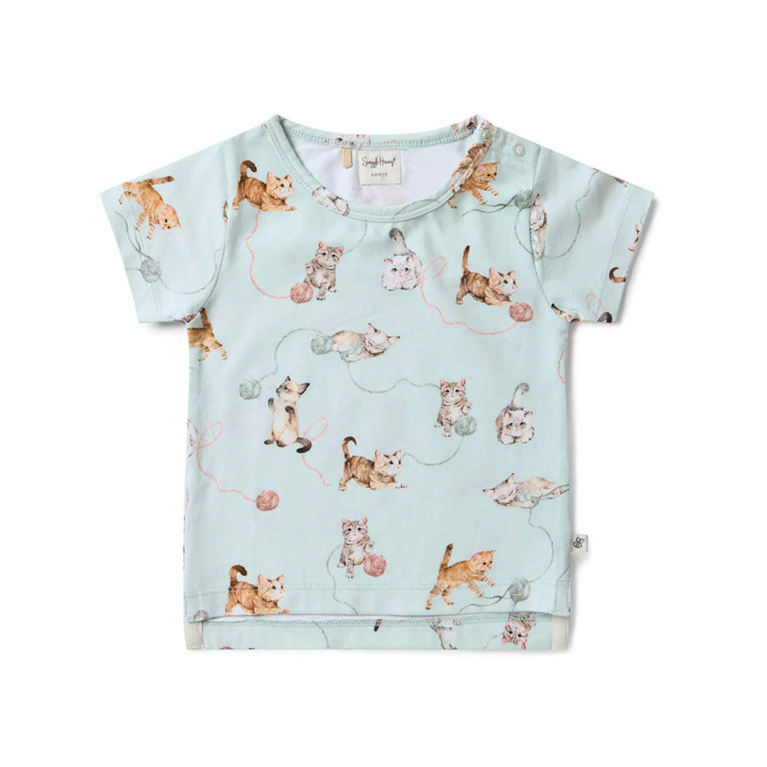 SNUGGLE HUNNY ORGANIC SHORT SLEEVE T-SHIRT - KITTENS