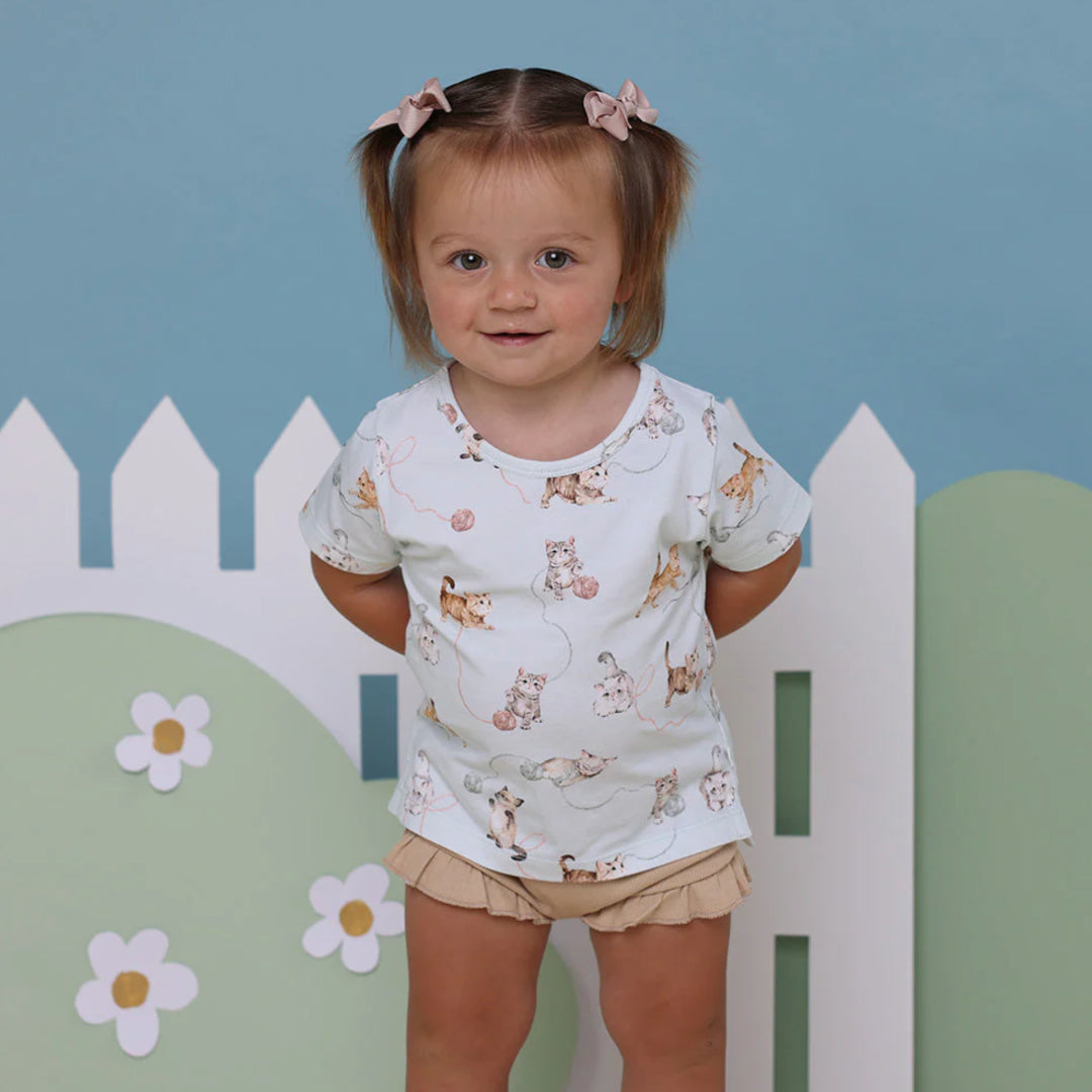 SNUGGLE HUNNY ORGANIC SHORT SLEEVE T-SHIRT - KITTENS