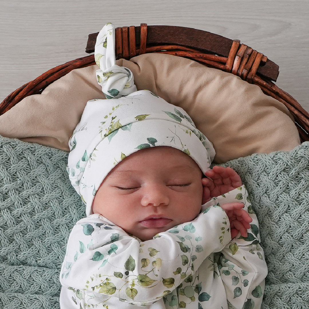 SNUGGLE HUNNY ORGANIC KNOTTED BEANIE - EDEN