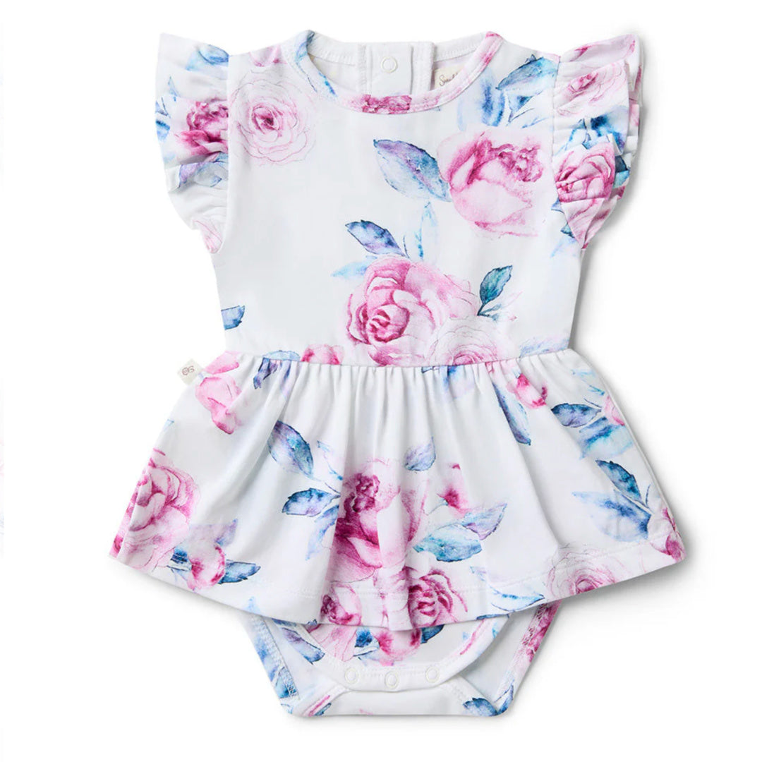 SNUGGLE HUNNY ORGANIC DRESS - LILAC SKIES