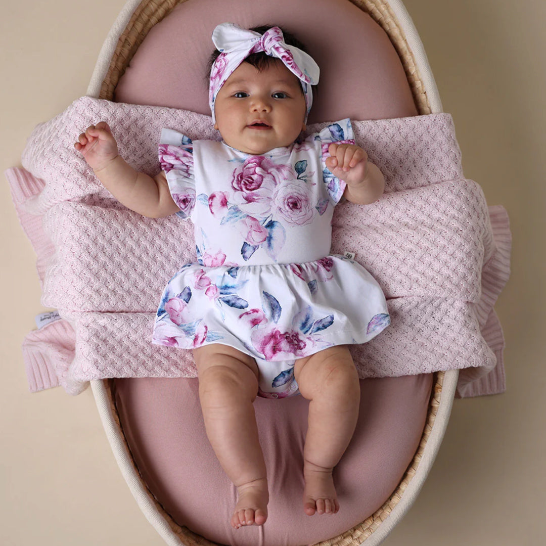 SNUGGLE HUNNY ORGANIC DRESS - LILAC SKIES