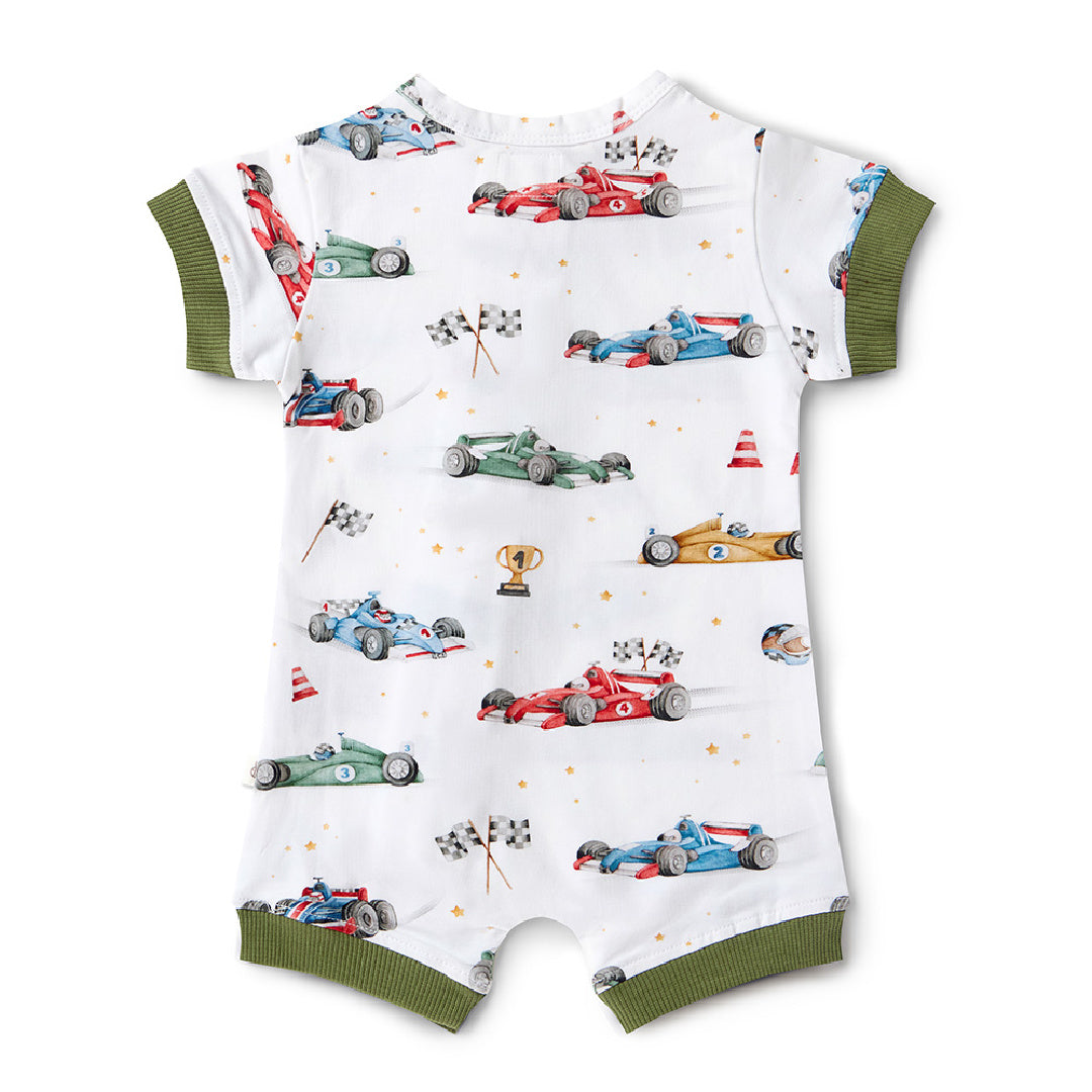 SNUGGLE HUNNY ORGANIC SNUGGLE SHORTIE -  LITTLE RACERS