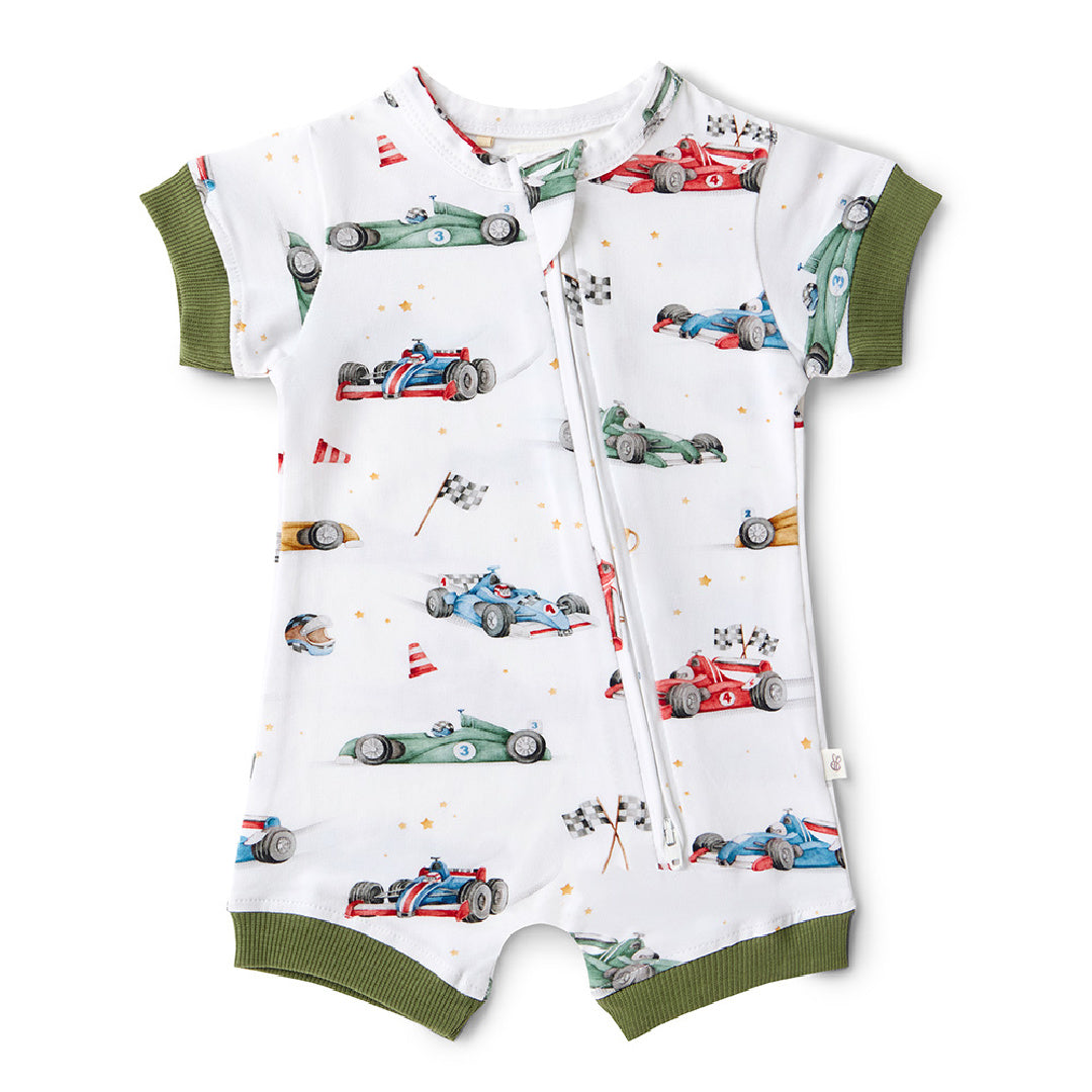 SNUGGLE HUNNY ORGANIC SNUGGLE SHORTIE -  LITTLE RACERS