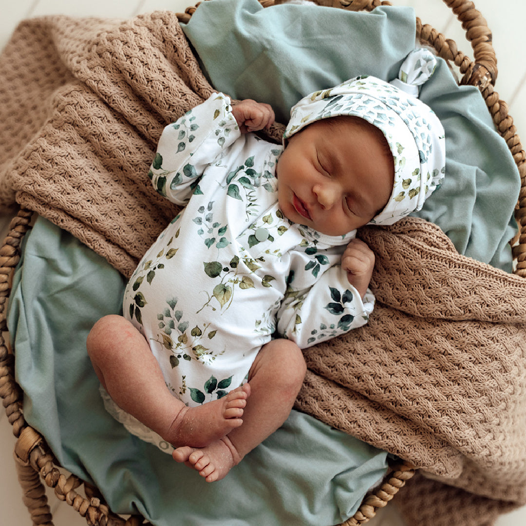 SNUGGLE HUNNY ORGANIC LONG SLEEVE BODYSUIT - EDEN