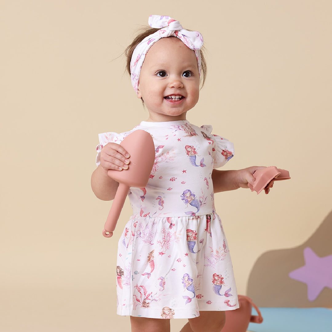 SNUGGLE HUNNY ORGANIC DRESS - MERMAID