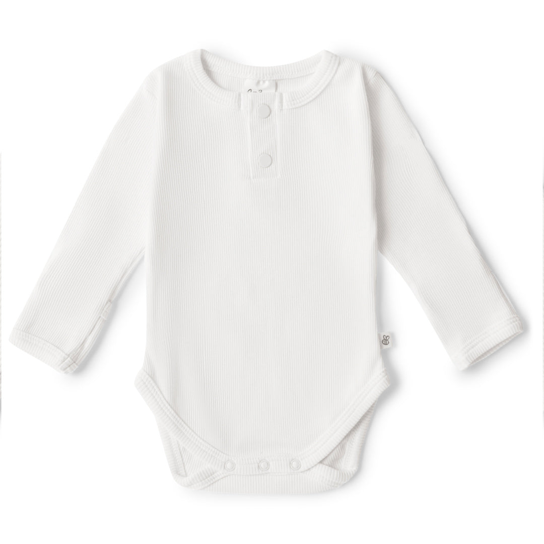 SNUGGLE HUNNY ORGANIC LONG SLEEVE BODYSUIT - MILK