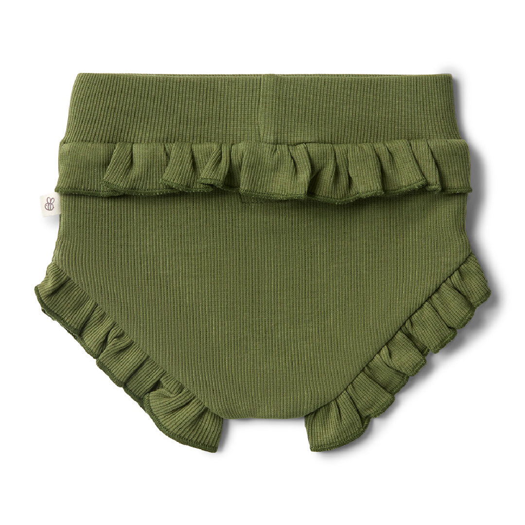 SNUGGLE HUNNY ORGANIC HIGH WAIST BLOOMERS - OLIVE