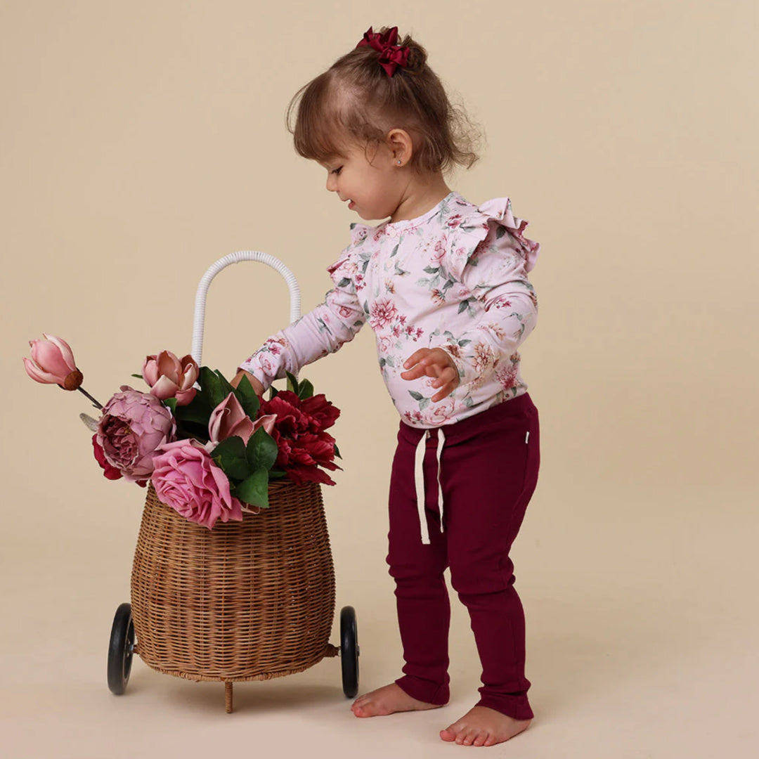 SNUGGLE HUNNY ORGANIC PANTS - RASPBERRY