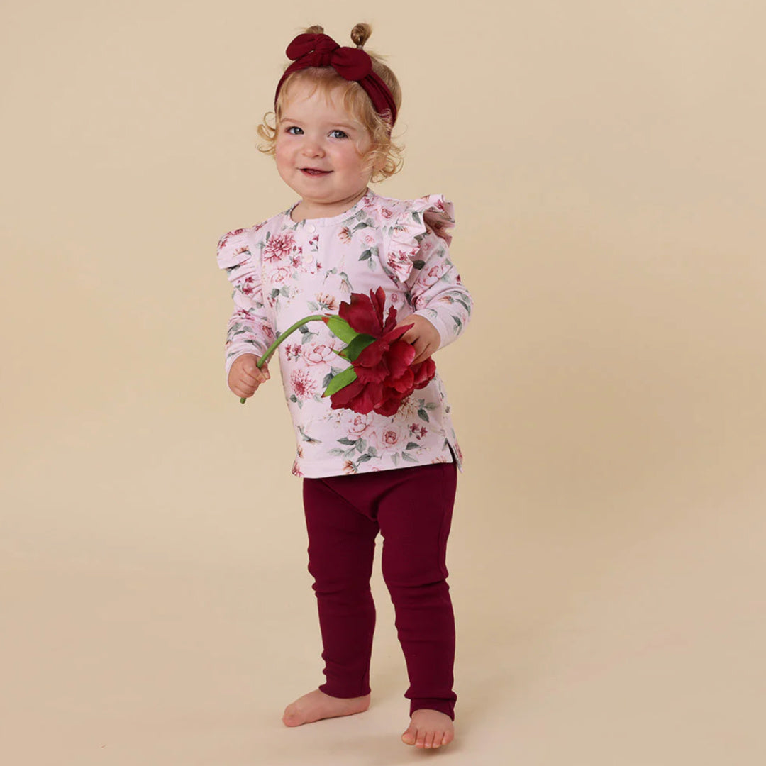 SNUGGLE HUNNY ORGANIC PANTS - RASPBERRY