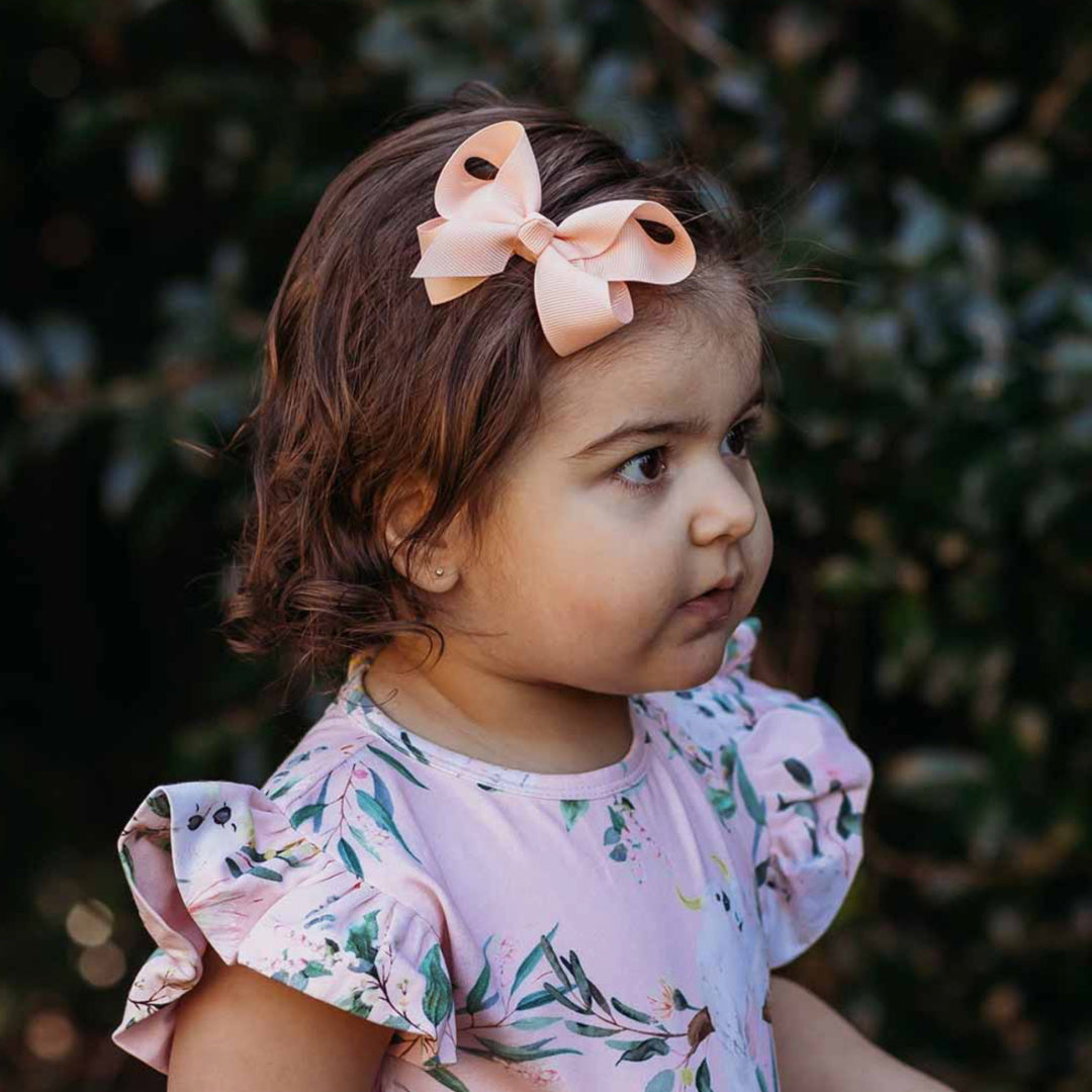 SNUGGLE HUNNY BOW CLIP MEDIUM - PEACH