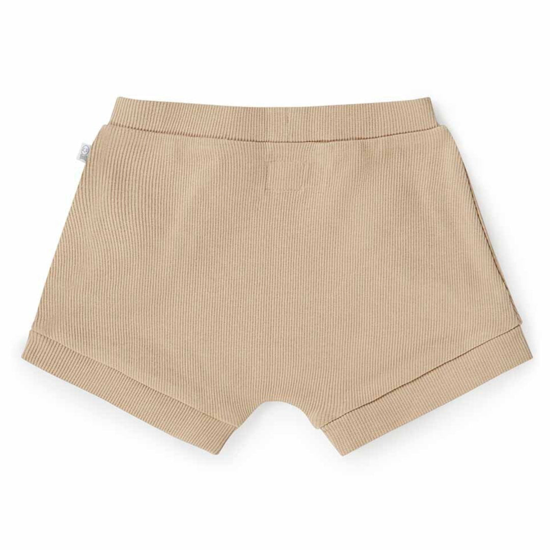 SNUGGLE HUNNY ORGANIC BABY SHORTS - PEBBLE