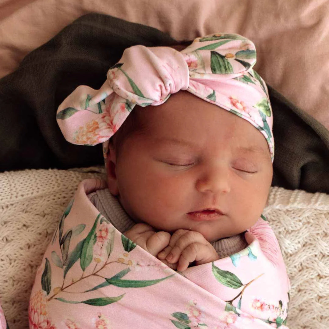 SNUGGLE HUNNY ORGANIC TOPKNOT - PINK WATTLE