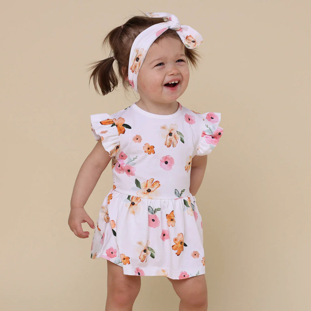 SNUGGLE HUNNY ORGANIC DRESS - POPPY