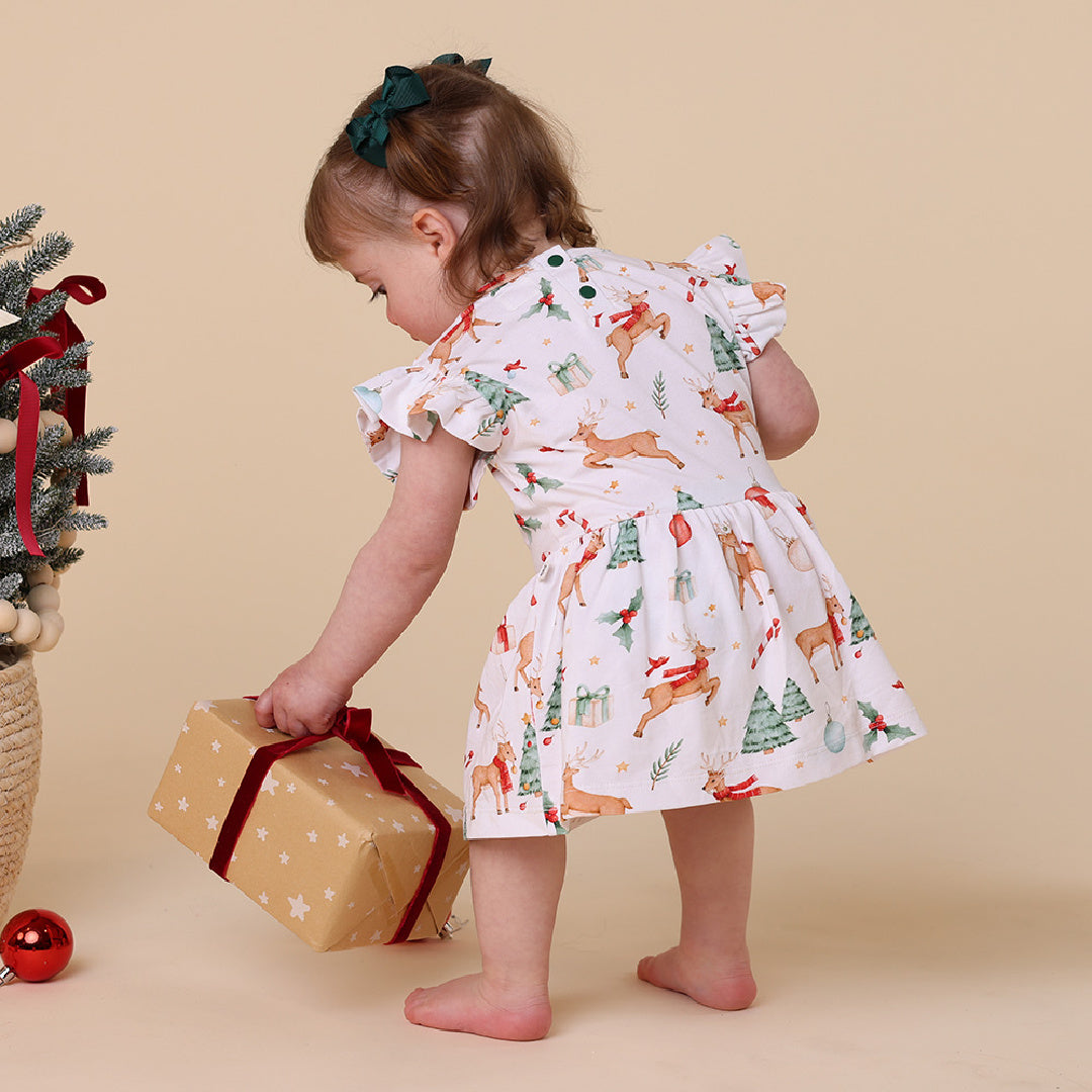 SNUGGLE HUNNY ORGANIC DRESS - PRANCER &amp; FRIENDS