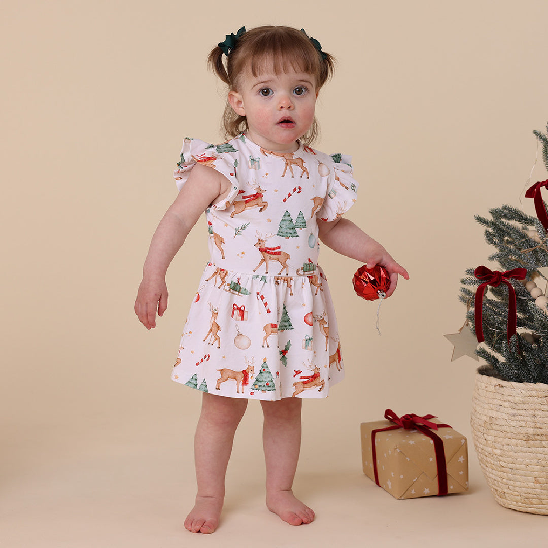 SNUGGLE HUNNY ORGANIC DRESS - PRANCER &amp; FRIENDS