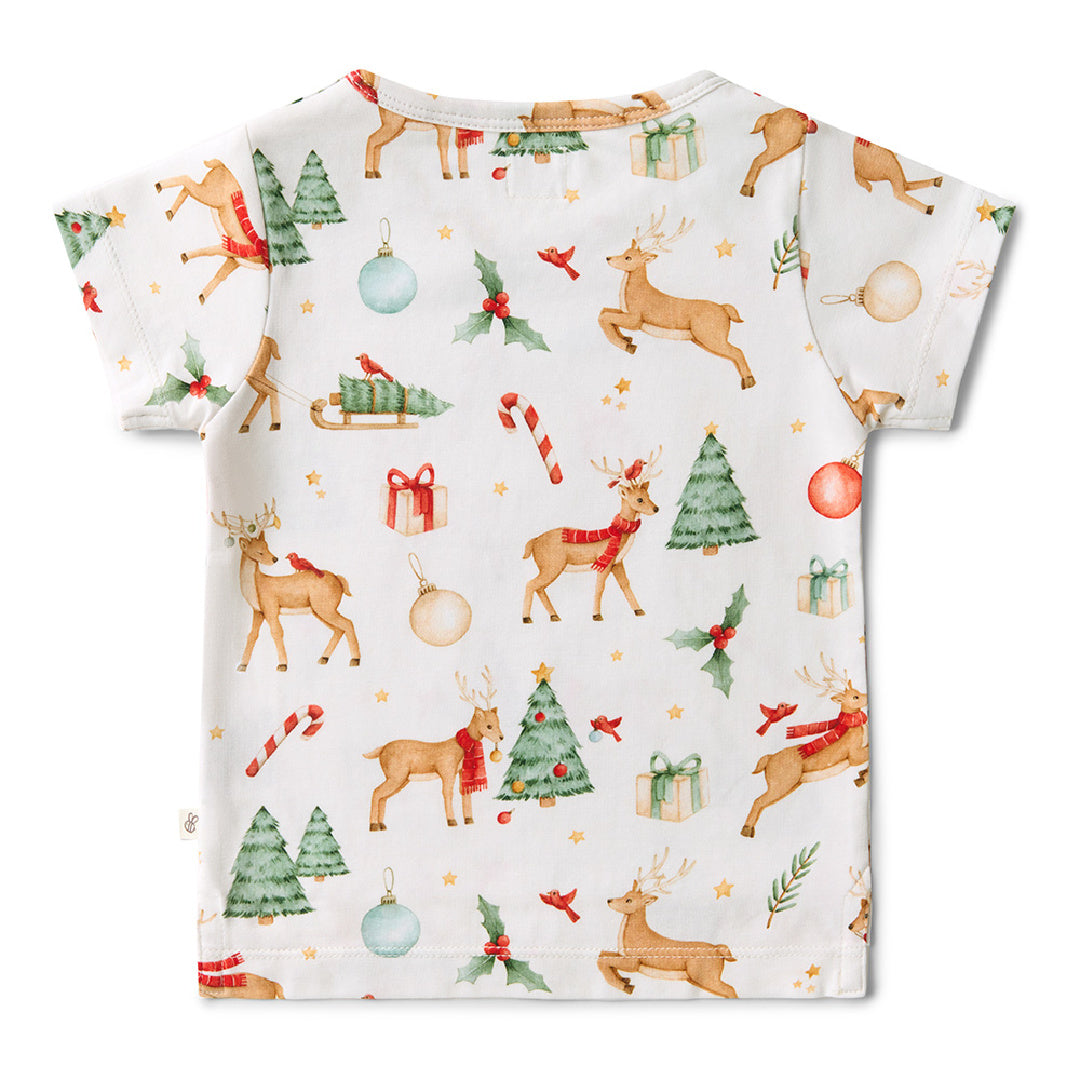 SNUGGLE HUNNY ORGANIC SHORT SLEEVE T-SHIRT - PRANCER &amp; FRIENDS