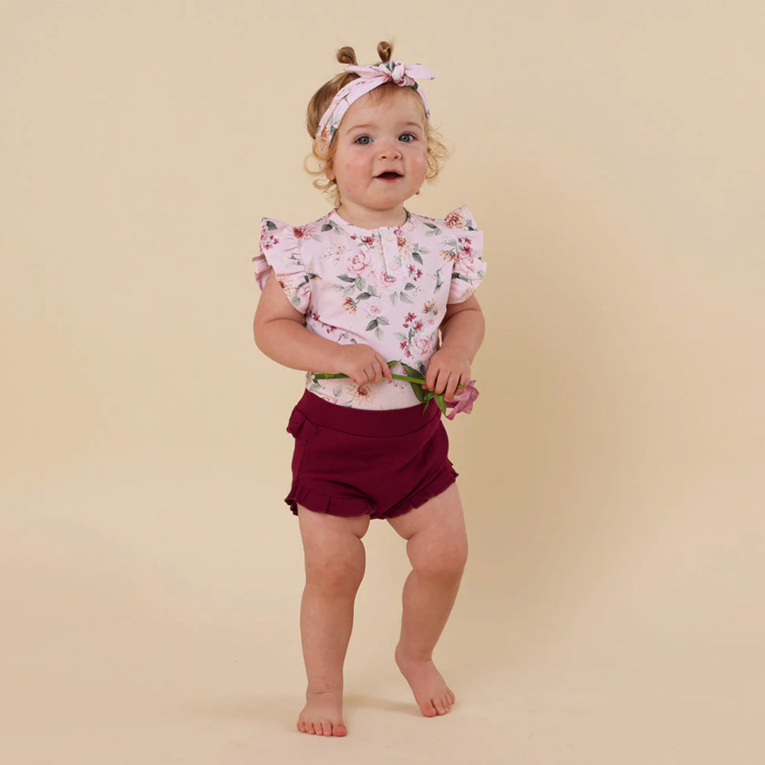 SNUGGLE HUNNY ORGANIC HIGH WAIST BLOOMERS - RASPBERRY