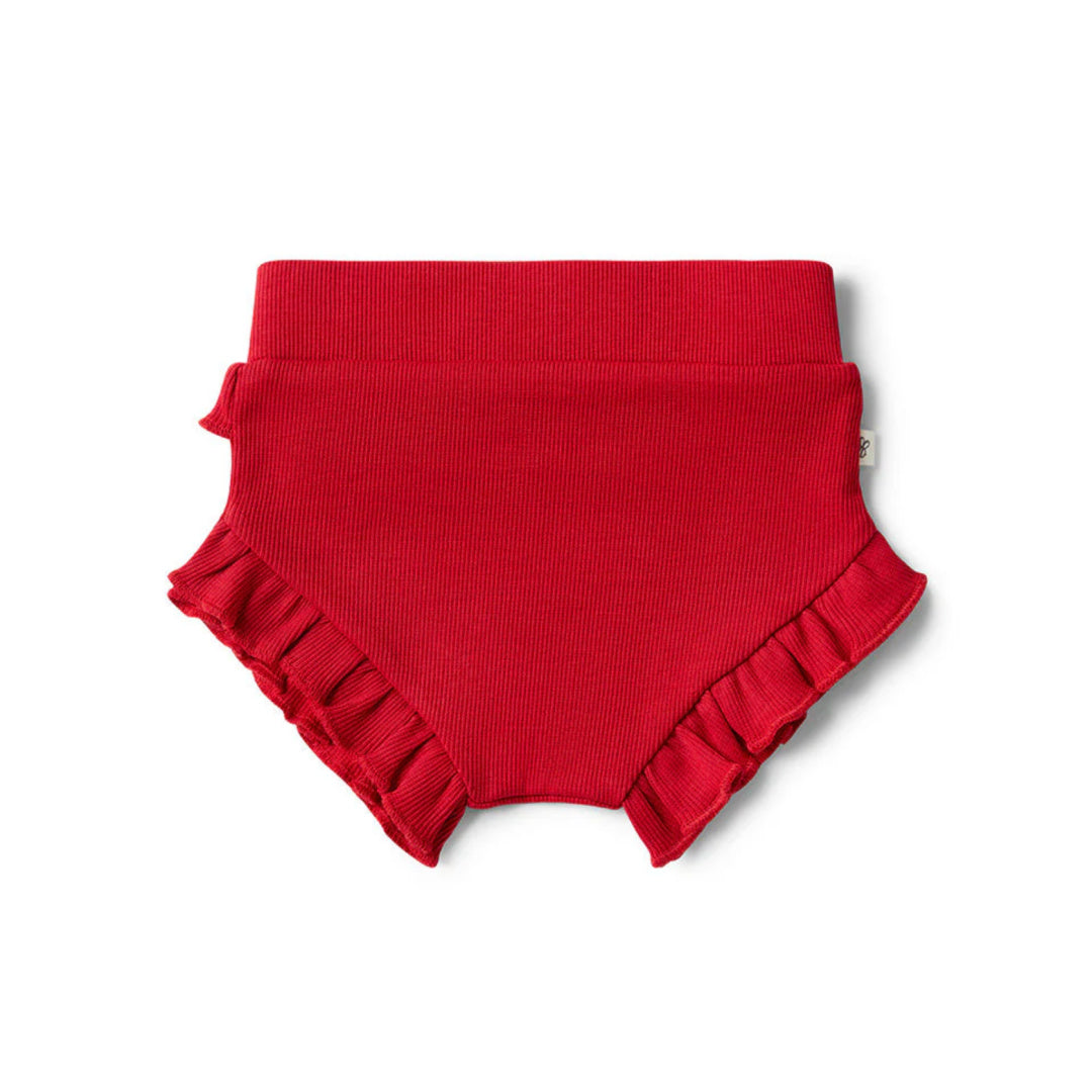 SNUGGLE HUNNY ORGANIC HIGH WAIST BLOOMERS - RED