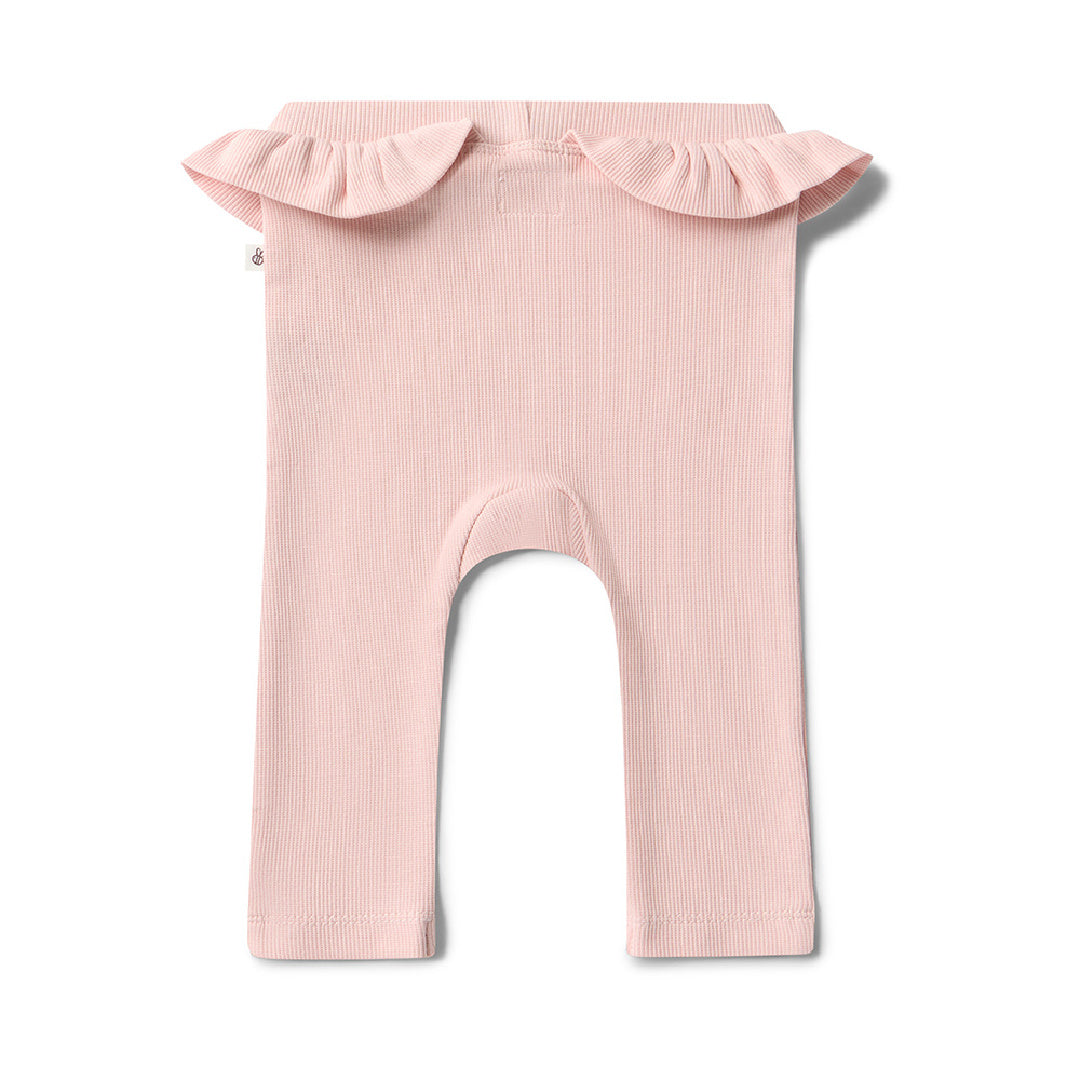 SNUGGLE HUNNY ORGANIC PANTS WITH FRILL - BABY PINK