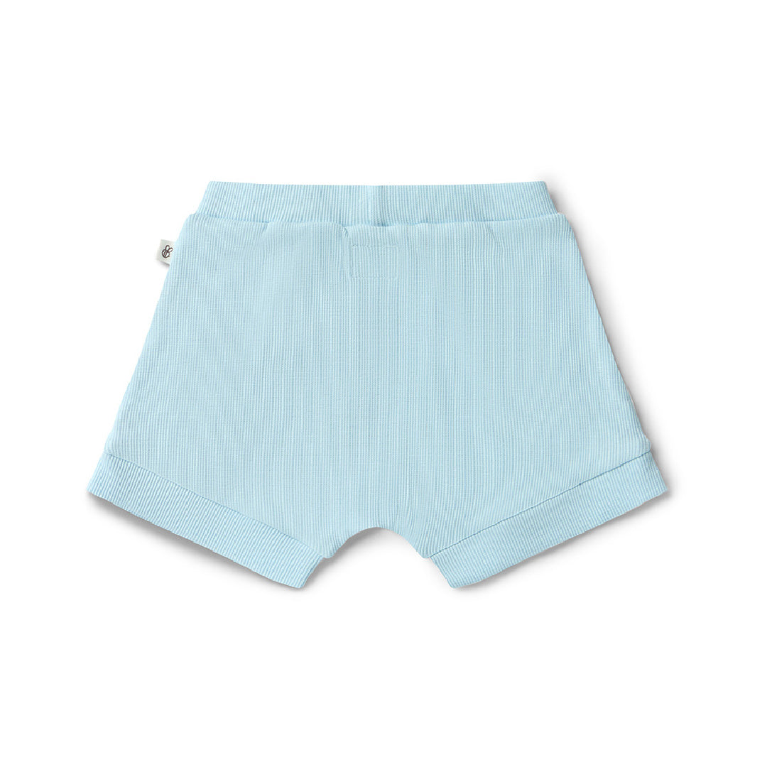SNUGGLE HUNNY ORGANIC BABY SHORTS - BABY BLUE