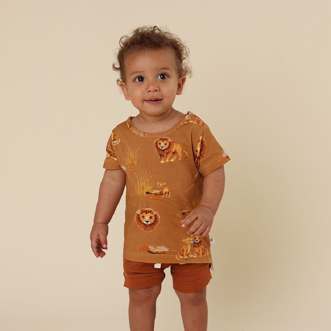 SNUGGLE HUNNY ORGANIC SHORT SLEEVE T-SHIRT - ROAR