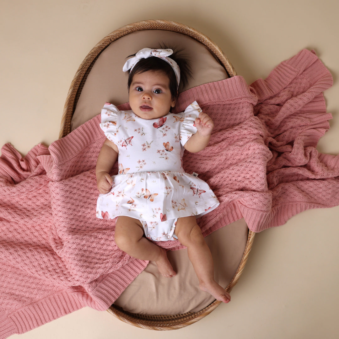 SNUGGLE HUNNY ORGANIC DRESS - BUTTERFLY