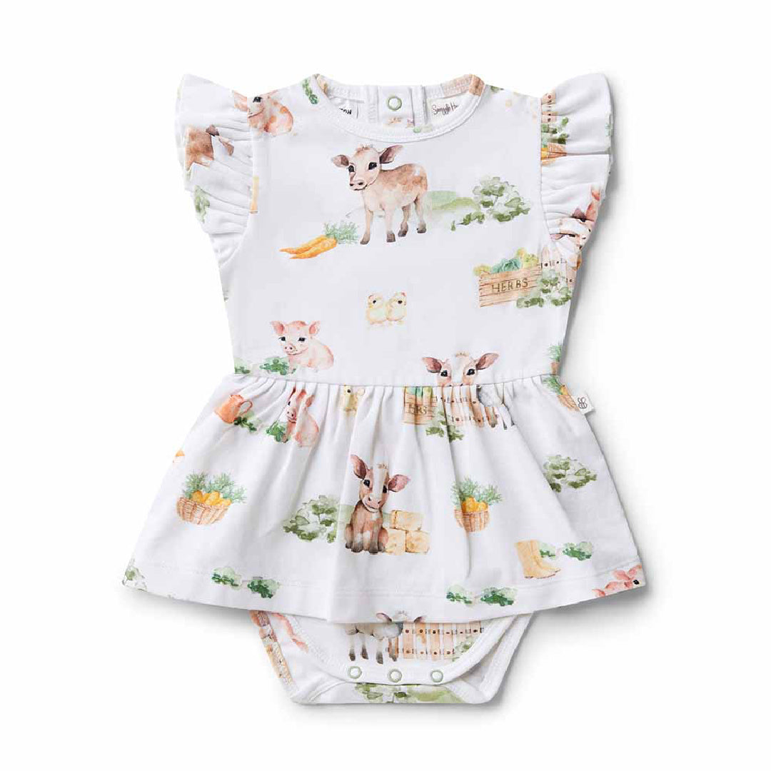 SNUGGLE HUNNY ORGANIC DRESS - FARM