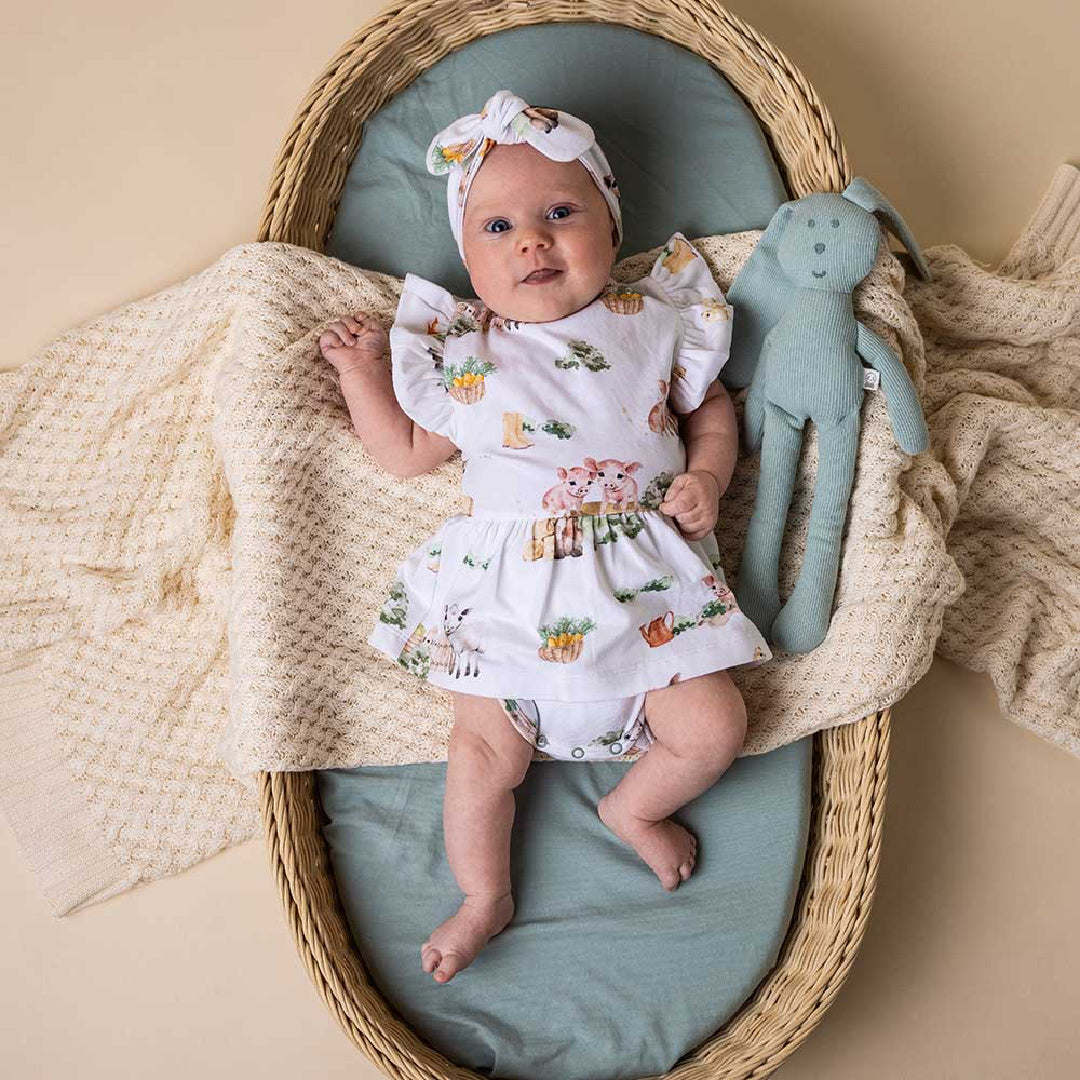 SNUGGLE HUNNY ORGANIC DRESS - FARM