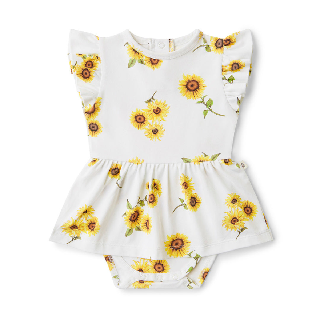 SNUGGLE HUNNY ORGANIC DRESS - SUNFLOWER