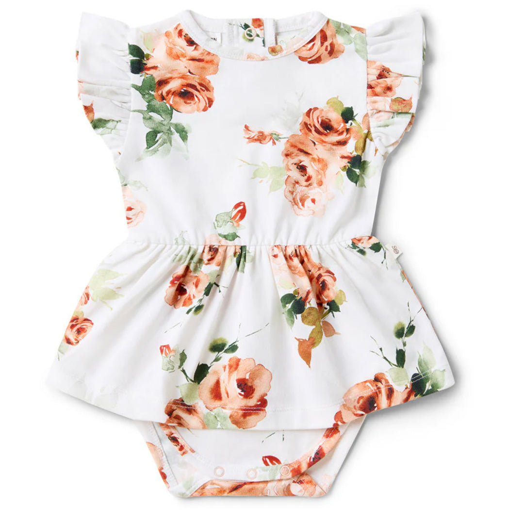 SNUGGLE HUNNY ORGANIC DRESS - ROSEBUD