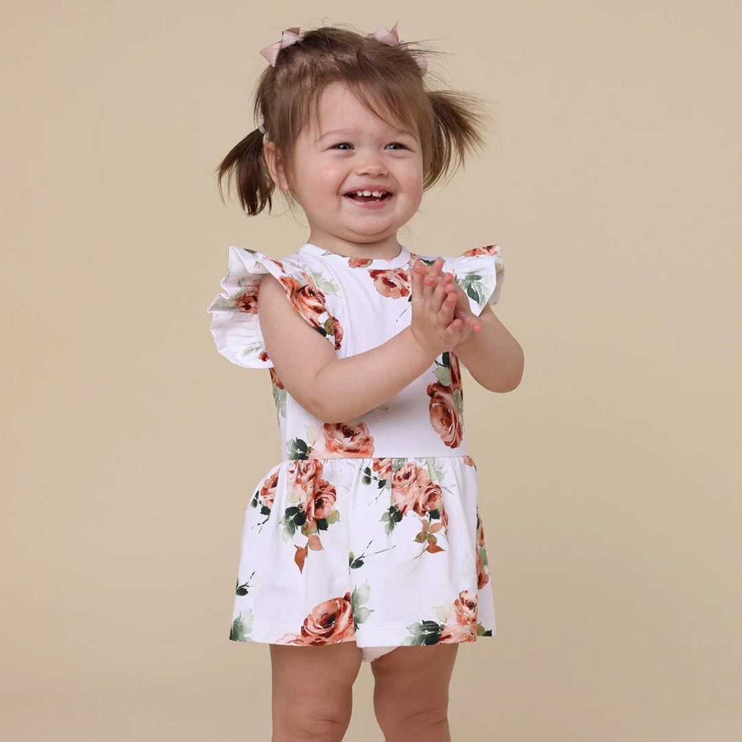 SNUGGLE HUNNY ORGANIC DRESS - ROSEBUD