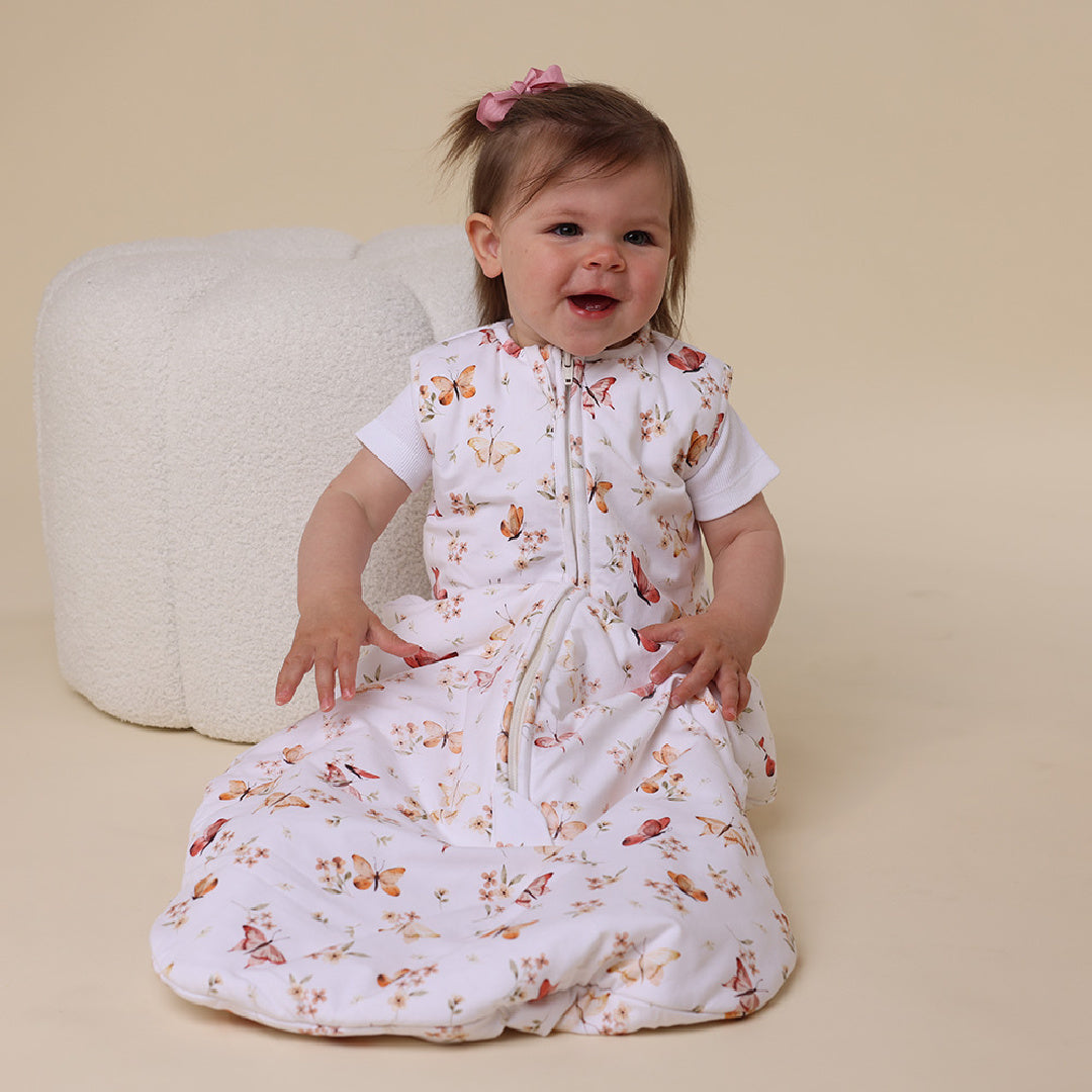 SNUGGLE HUNNY ORGANIC SLEEPING BAG  2.5 TOG -  BUTTERFLY