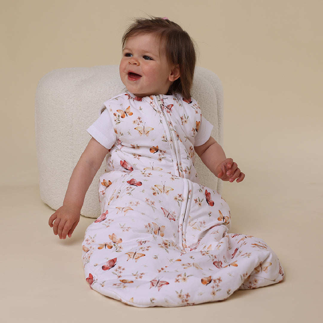 SNUGGLE HUNNY ORGANIC SLEEPING BAG  2.5 TOG -  BUTTERFLY