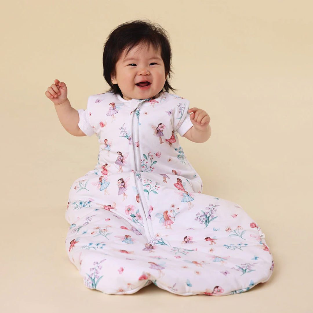 SNUGGLE HUNNY ORGANIC SLEEPING BAG  2.5 TOG -  FAIRY GARDEN
