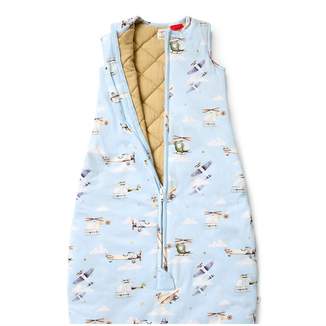 SNUGGLE HUNNY ORGANIC SLEEPING BAG  2.5 TOG -  TAKING FLIGHT