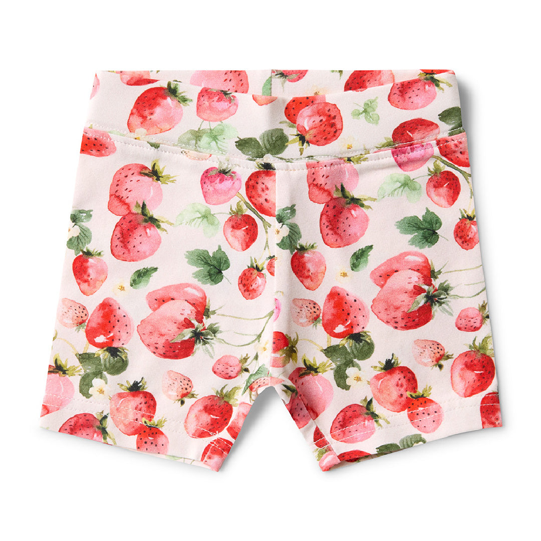 SNUGGLE HUNNY ORGANIC BIKE SHORTS - STRAWBERRY