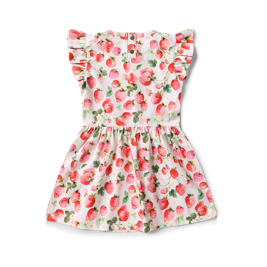 SNUGGLE HUNNY ORGANIC DRESS - STRAWBERRY