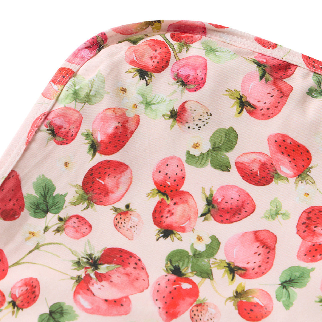 SNUGGLE HUNNY ORGANIC JERSEY WRAP AND TOPKNOT SET - STRAWBERRY