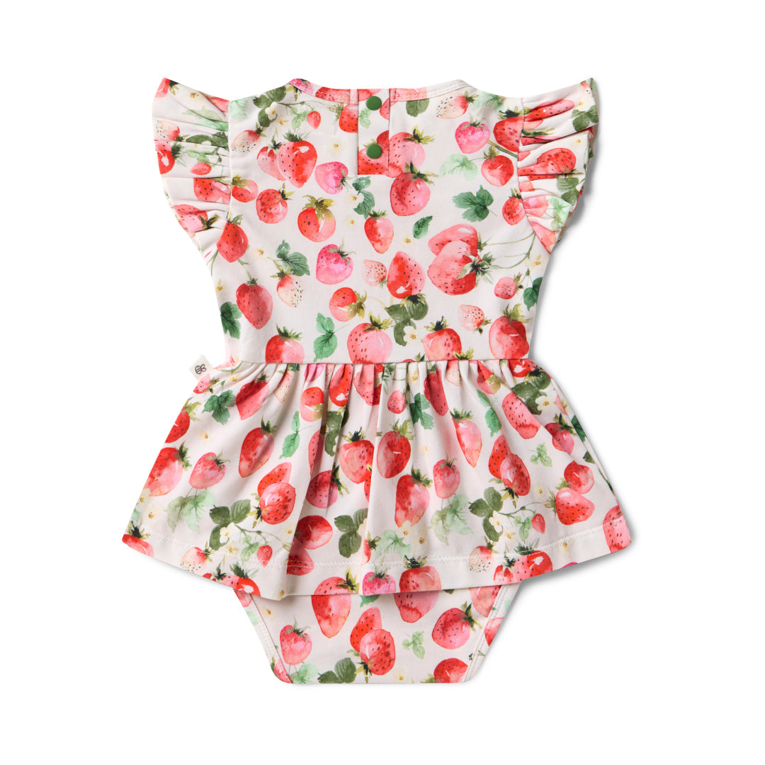 SNUGGLE HUNNY ORGANIC DRESS - STRAWBERRY