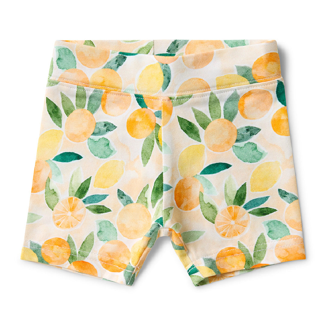 SNUGGLE HUNNY ORGANIC BIKE SHORTS - SUNNY CITRUS