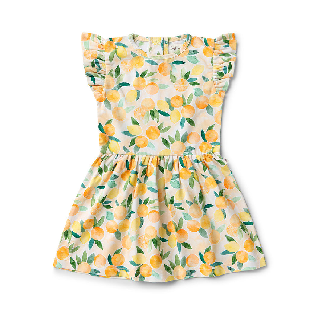 SNUGGLE HUNNY ORGANIC DRESS - SUNNY CITRUS