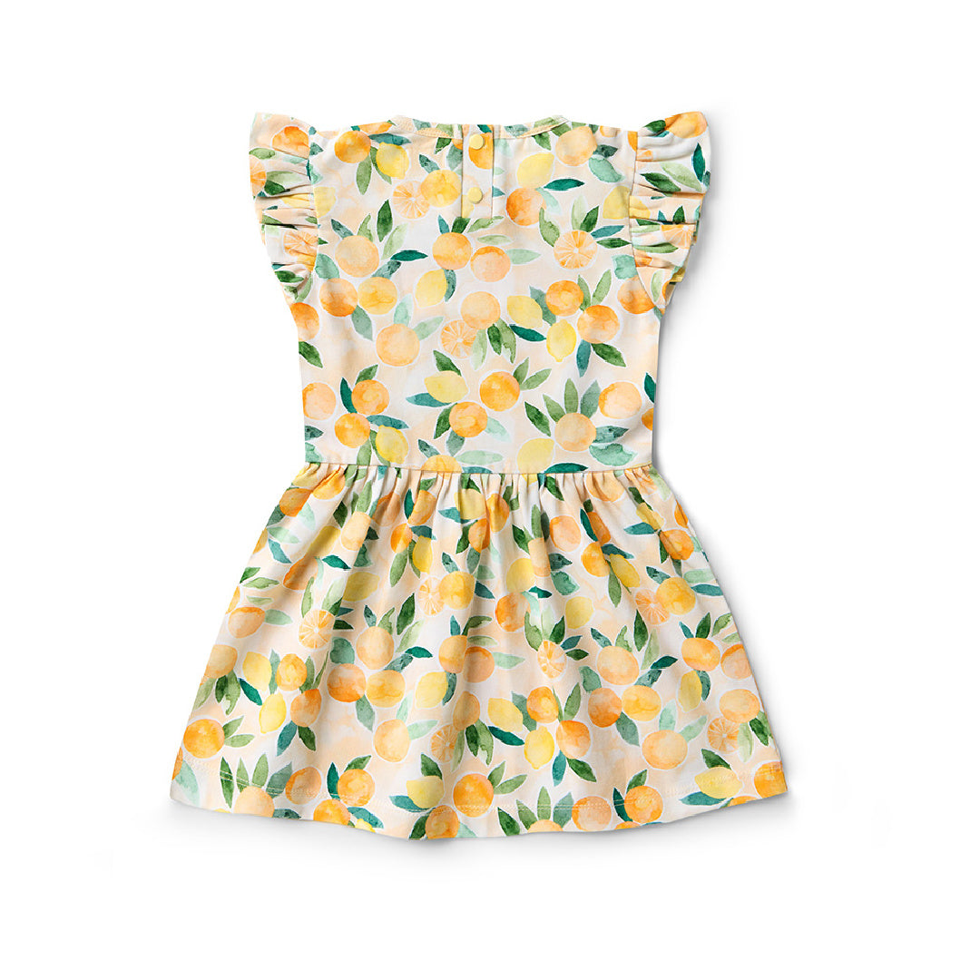 SNUGGLE HUNNY ORGANIC DRESS - SUNNY CITRUS
